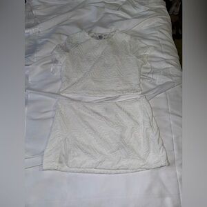 Princess Polly white 2 piece mini skirt set